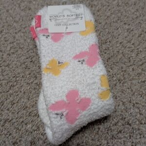 Fuzzy Butterfly Socks